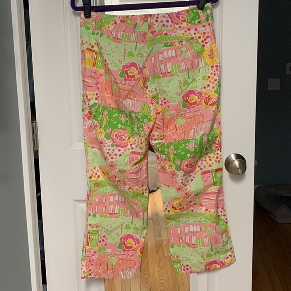 Lilly Pulitzer Crop Pants Spring 2005 - Negresco Multi Colorful World - Picture 2 of 5